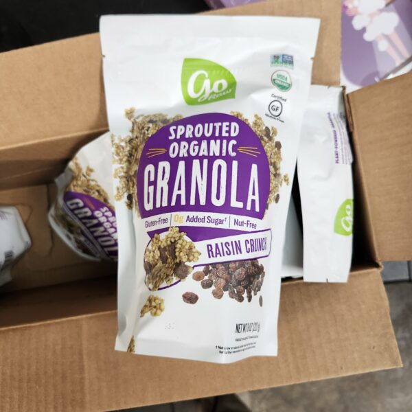 *** EXP 06-27-2024*** Go Raw Organic Sprouted Raisin Crunch Granola, 8 oz, 6 Pack, Keto, Kosher | EZ Auction