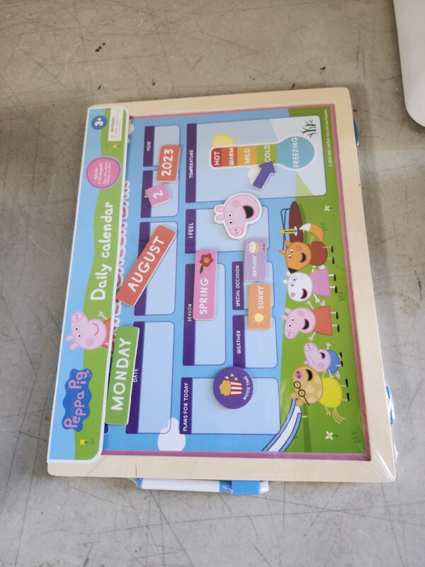 LUPPA Kid's Wooden Magnetic Daily Calendar - Interactive Learning, Reusable Schedule, Fun Chore Chart - SparkJoy Set for a Colorful Daily Routine! Peppa Pig Wooden Calendar | EZ Auction