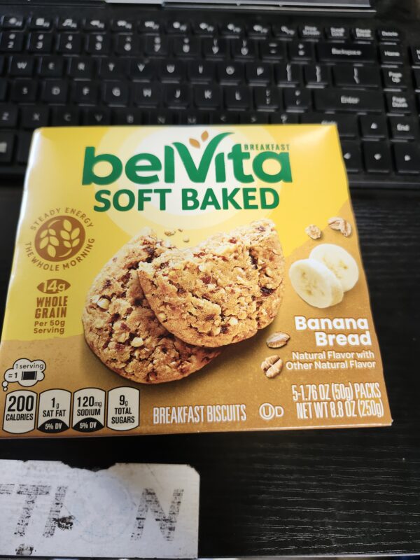 belVita Soft Baked Banana Bread Breakfast Biscuits, 5 Packs (1 Biscuit Per Pack) | EZ Auction