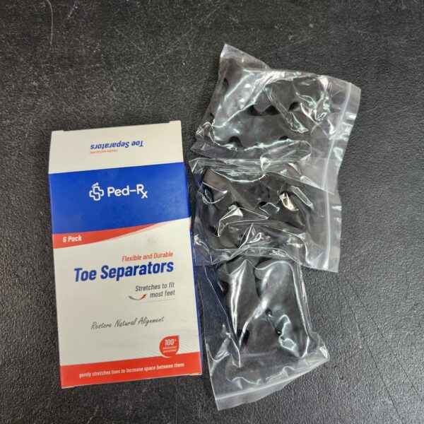 Toe Separators to Restore Natural Alignment [3 pairs] - Toe Spacers -Spreaders - Stretchers - Universal Size - (Black) | EZ Auction