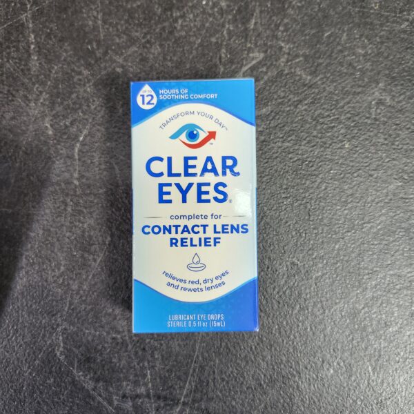 *** EXP 12-2024 *** Clear Eyes Contact Lens Relief Eye Drops, 0.5 Fl Oz | EZ Auction