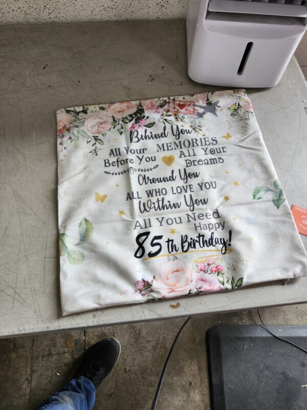 85th Birthday Gifts for Women, Gifts for 85 Year Old Woman Pillow Cover 18"X 18", 85th Birthday Decorations Women, 85 Year Old Birthday Gifts for Women, 85th Birthday Gifts Ideas for Mom Grandma | EZ Auction