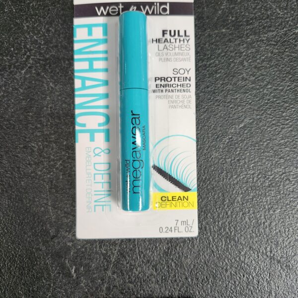 wet n wild Enhance and Define Megawear Mascara, Gentle Gel Volumizing Formula that Promotes Full & Healthy Lashes, Enriched with Soy Protein & Panthenol, Cruelty-Free & Vegan - Black | EZ Auction