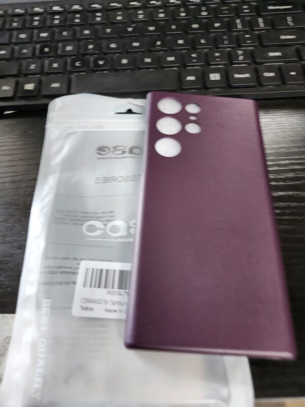 SAMSUNG Galaxy S23 Ultra Vegan Leather Phone Case, Protective Cover with Soft Touch, Elegant Design, Scratch Protection, US Version, GP-FPS928HCAVW, Dark Violet | EZ Auction