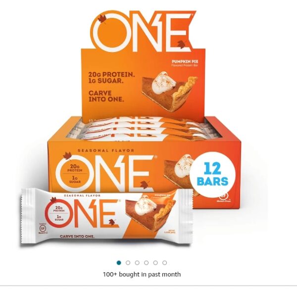 ONE Protein Bars, Pumpkin Pie, Gluten Free Protein Bars with 20g Protein and only 1g Sugar, Guilt-Free Snacking for High Protein Diets, 2.12 oz (12 pack) | EZ Auction