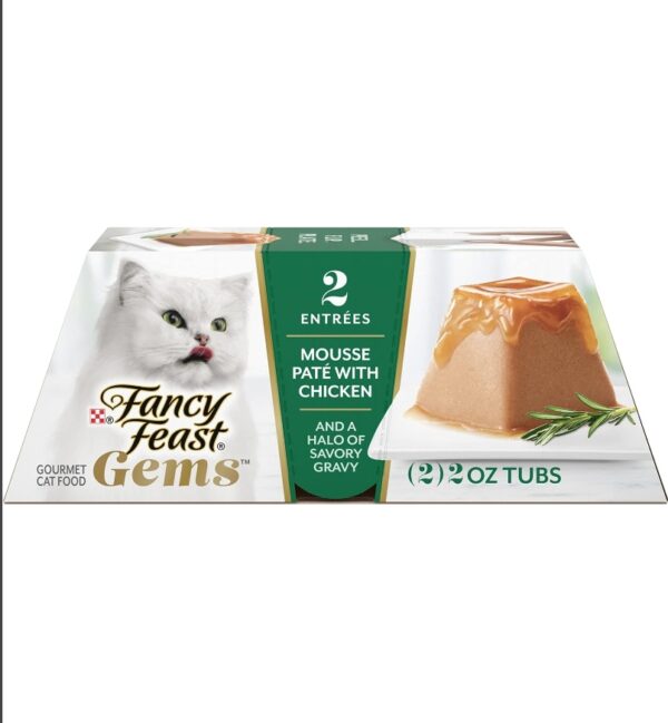 Fancy Feast Gems Cat Food Mousse With Chicken and a Halo of Savory Gravy Cat Food - (Pack of 8) 4 oz. Boxes | EZ Auction