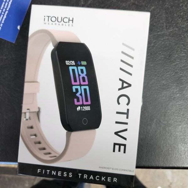 *** USED **Itech Active Smartwatch Fitness Tracker, Heart Rate, Step Counter, Sleep Monitor, Notifications, Waterproof for Ladies, Compatible with iPhone and Android | EZ Auction