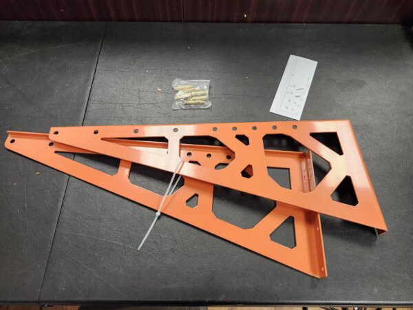 *** NEW BUT SCUFFED MISSING CONNECTOR BARS***Tire Rack Wall Mount Adjustable 31"-56" Tire Storage Rack Wall Mount Wheel Rack with Heavy Duty Telescopic RodsSteel 400 Pound Weight Capacity (Orange) | EZ Auction