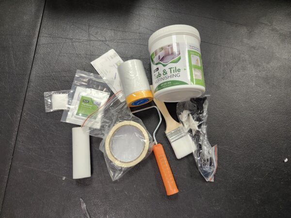 Bathtub Refinishing Kit, Tub and Tile Refinishing Kit, Easy to Use Sink Bathtub Reglaze Kit, Tile Paint Kit Bathroom, Low Odor Bathtub Refinishing Paint for Bathroom Porcelain Kitchen 35.5 oz | EZ Auction