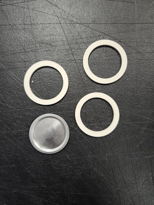 Bialetti Replacement Gaskets and Filter for 1 Cup Moka / Break / Dama / Mini Express Espresso Makers (1-CUP Size) | EZ Auction