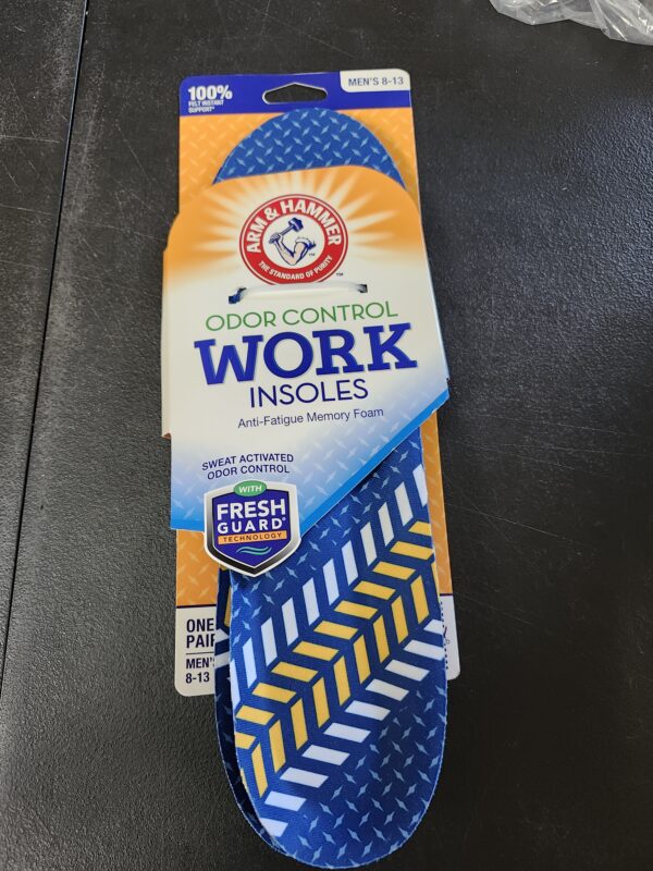 Arm & Hammer Work Insoles for Men and Women, Boot Inserts for Work Boots, Boot Insoles for Men Work, Work Boot Insoles for Men and Women, Pair of Anti-Fatigue Arch Support Memory Foam Insoles (1 Pack) | EZ Auction