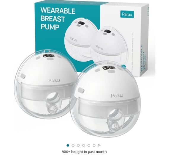 Paruu P16 Hands-Free Breast Pump Wearable, Wearable Breast Strong Suction, Low Noise, 4 Modes & 12 Levels, Electric Breast Pump Portable - 19/21mm Insert/Flange, 2 Pack (White) | EZ Auction