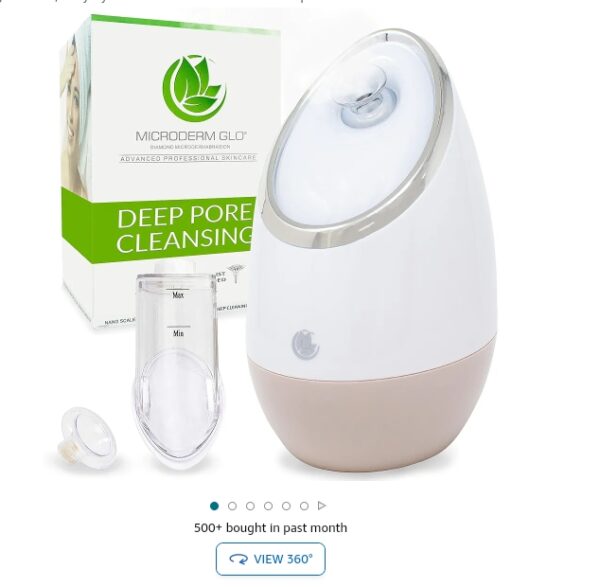 Facial Steamer SPA+ by Microderm GLO - Best Professional Nano Ionic Warm Mist, Home Face Sauna, Portable Humidifier Machine, Deep Clean & Tighten Skin, Daily Hydration for Maximum Serum Absorption | EZ Auction