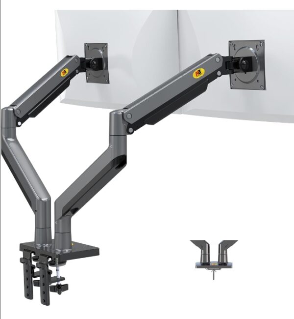 NB North Bayou Dual Monitor, 22''-32'', Arm Ultra Wide Full Motion Swivel Mount with Gas Spring, Load Capacity from 4.4 to 33lbs Each Height Adjustable Stand G35 | EZ Auction