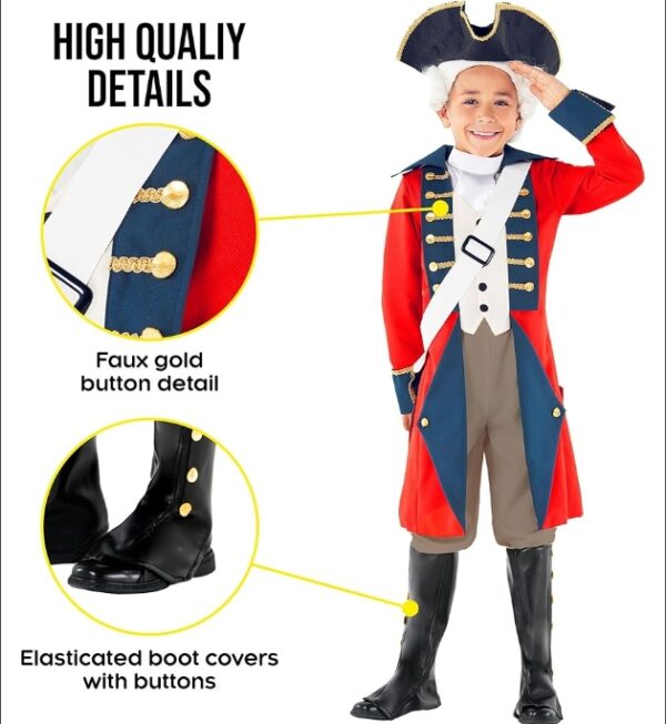 ***SIZE XL***Morph - Revolutionary War Costume Kids - Colonial Costume Boys - British Red Coat Costume - Napoleon Costume Kids | EZ Auction