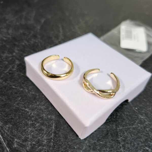 ***ONLY TWO PIECES*** Toe Rings Gold Fill Summer Beach Tail Rings Minimalist Foot Jewelry Open Flower Heart Toe Rings PCS Adujstable Toe Rings for Women | EZ Auction