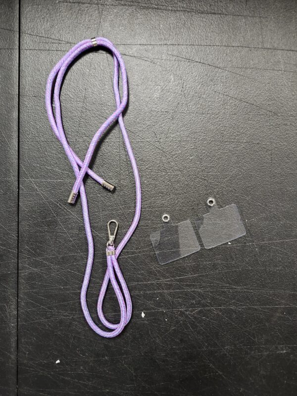 Cell Phone Lanyard [Lilac] - Convenient and Comfortable iPhone Lanyard - Easy to Use Neck Phone Holder [Clear Patch] - Adjustable Length Phone Strap Crossbody - Fits All Mobile Phones | EZ Auction