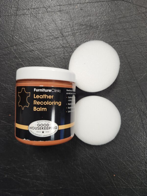 *** OPENED***The Original Leather Recoloring Balm by Furniture Clinic - 16 Color Options - Leather Repair Kit for Furniture - Restore Couches, Car Seats, Clothing - Non-Toxic Leather Repair Cream (Tan) | EZ Auction