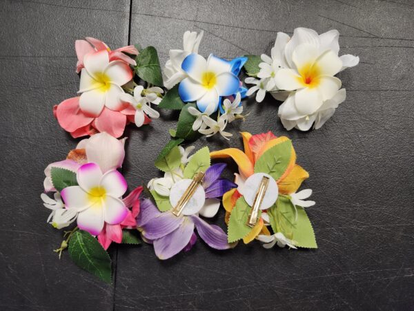 Ahoney 6 Pieces Plumeria Flowers Hair Clips for Women Girls, Hawaiian Artificial Flower Hair Barrettes Chiffon Flower Hair Pins Hair Accessories for Beach Luau Party Hairstyles Decor (Plumeria Style) | EZ Auction