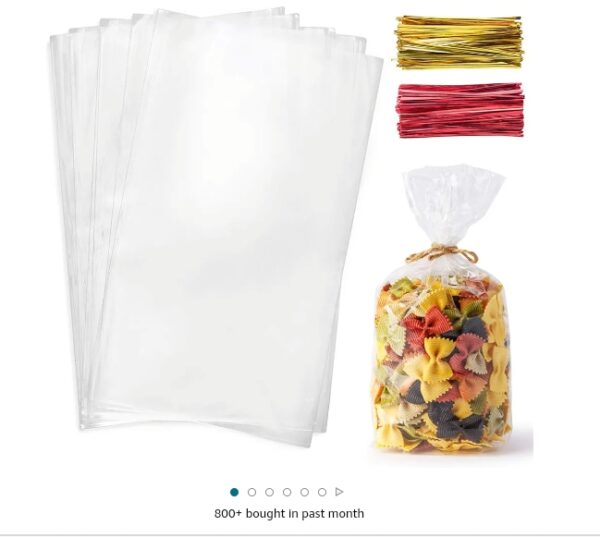 Morepack Cello Cellophane Treat Bags,200 PCS 7x13 Inches Clear Pastic Gift Bags with Twist Ties,Party Favor Bags | EZ Auction