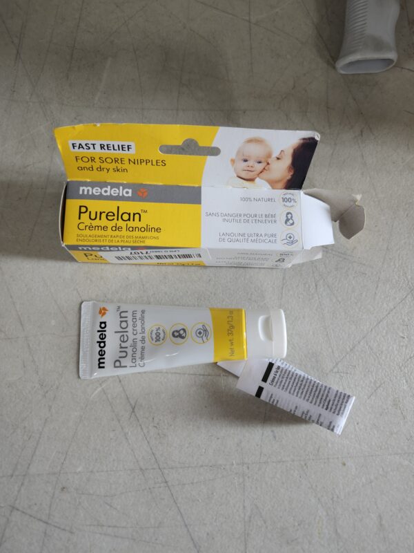 Medela Purelan Lanolin Nipple Cream for Breastfeeding, 100% All Natural Single Ingredient, Hypoallergenic, Soothing Protection, Safe for Nursing Mom and Baby, 1.3 Ounce Tube | EZ Auction