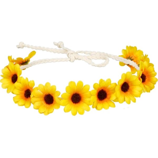 DDazzling Sunflower Crown Sunflower Headband Sunflower Halo Hair Accessories (#Yellow) | EZ Auction