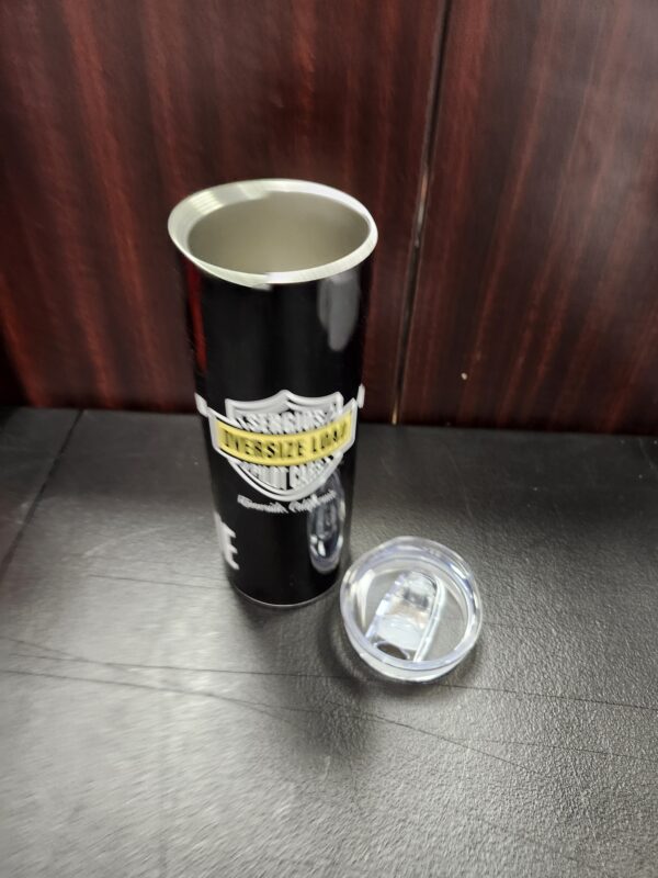 ***PICTURE FOR REFERENCE***CUSTOM Stainless Steel Skinny Tumbler, 20 oz Vacuum Insulated Tumbler with Lid and Straw, Double Wall Coffee Cup, Travel Mug for Cold Hot Drinks, Black 1 Pack | EZ Auction