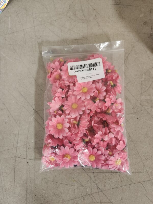 Honbay 100PCS 4cm/1.57inch Fabric Daisy Flower Heads Artificial Fake Flowers Heads for Wedding Party Decorations (Pink) | EZ Auction