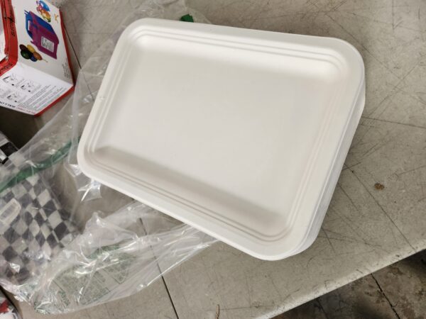 50 Pack 14 Inch Heavy Duty Disposable Food Trays, Extra Large 14 inch Compostable Platter Plates for Crawfish, Lobster, Crab, BBQ, Cookies, Seafood Boil Party Supplies | EZ Auction