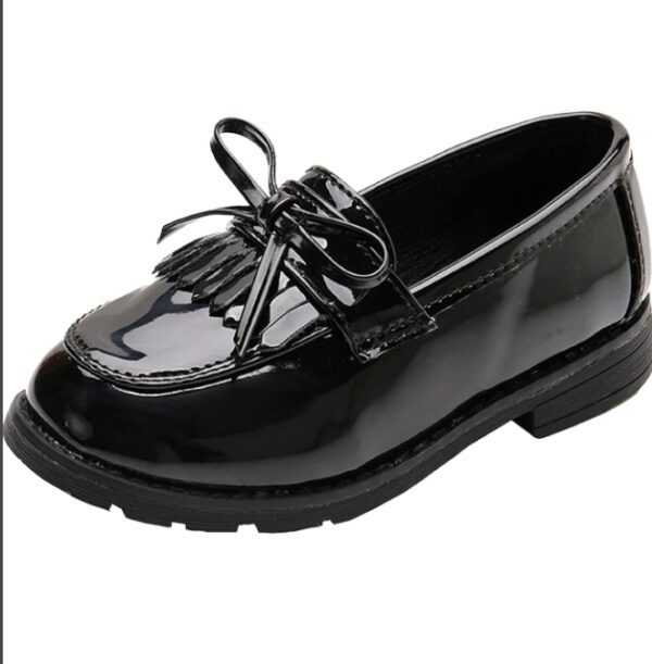 SIZE 2.5Y* WUIWUIYU Girls Patent Leather Slip-On Penny Loafers Flats Bow Tassel Oxfords Moccasins Dress Shoes | EZ Auction
