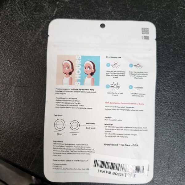 LE GUSHE K-BEAUTY Pimple Patches for Face (132 dots) - Hydrocolloid Acne Patch for Zits and Blemishes - Invisible Blemish Patches | Spot Cover Stickers for Glowing Skin | Korean Skin Care | EZ Auction