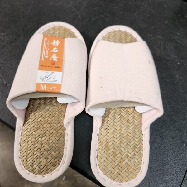 *** SIZE M *** Women Mens Unisex Washable Cotton Open-Toe Home Slippers Indoor Shoes Casual Flax Soft Non-Slip Sole Shoes | EZ Auction