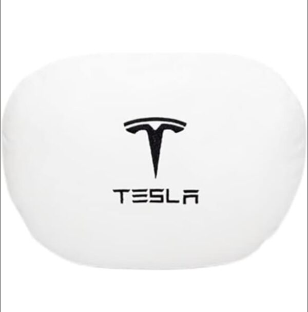 2PCS Tesla Car Neck Pillow Tesla Model 3 Y X S Headrest Pillow for Driving Cofy Neck Support Pillow for Car Seat, Adjustable Strap, Neck/Back Pain Relief with 100% Soft Memory Foam (White Neck) | EZ Auction