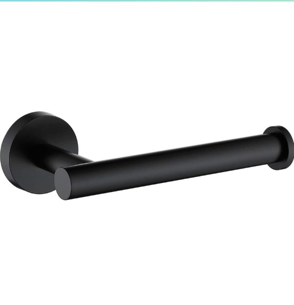 Matte Black Toilet Paper Holder SUS304 Stainless Steel, Modern Round Tissue Roll Holders Wall Mount, Toilet Paper Roll Dispenser Bathroom 5 inch TP Holder for Kitchen Washroom | EZ Auction