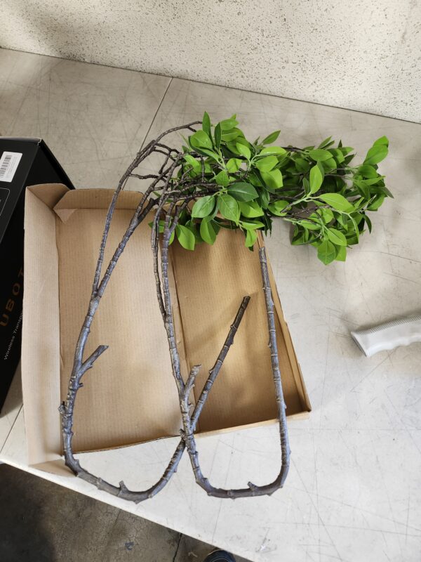 Jasming Artificial Banyan Branches Real Touch Leaves Fake Ficus Microcarpa for Home Office Garden Decoration (2) | EZ Auction