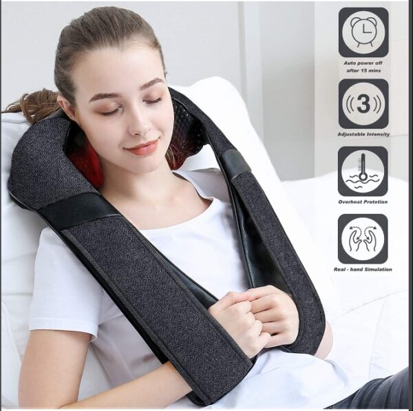 Mirakel Neck Massager with Heat, Shiatsu Shoulder Massager, Electric Kneading Back Massager, Massage Pillow for Pain Relief Deep Tissue, Fathers Day Presents, Mothers Day,Christmas Gifts Get Well Soon | EZ Auction