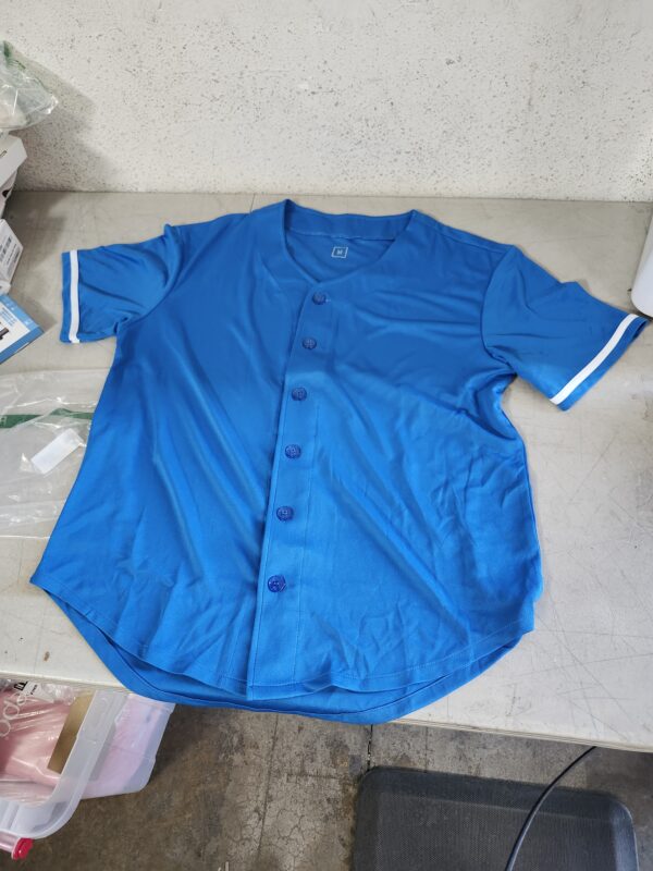 IMAGEN FOR REFERENCE* SIZE M* Blank Baseball Jersey,Short Sleeve Plain Jersey Shirt,Sports Uniform for Men Women | EZ Auction