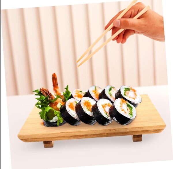 Appetizer Tray Sushi Counter Sushi Plate Tray Sushi Board Sushi Dish Plate Dessert Dish Wood Fruit Plate Jewelry Display Organizer Novel Sashimi Board Household Bamboo Container | EZ Auction