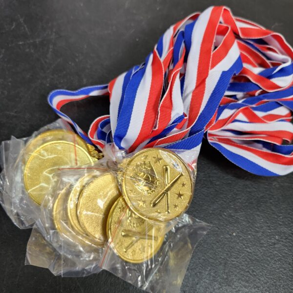 12 Pieces Gold Award Medals for Kid’s Sports Baseball Games, Party Favors, 2 Inches | EZ Auction
