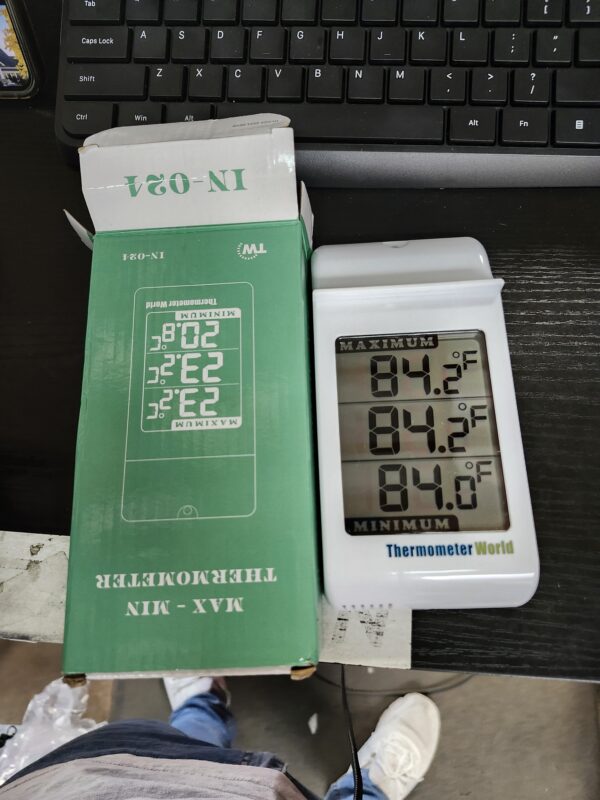 Digital Greenhouse Thermometer for Monitoring Maximum and Minimum Temperatures - High Low Thermometer for Recording Max and Min Temperatures Garage Greenhouse Accessories Indoor Outdoor | EZ Auction