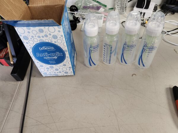 Dr. Brown's Natural Flow Anti-Colic Options+ Narrow Baby Bottle, 8 oz/250 mL, with Level 1 Slow Flow Nipple, 0m+, 4 count | EZ Auction
