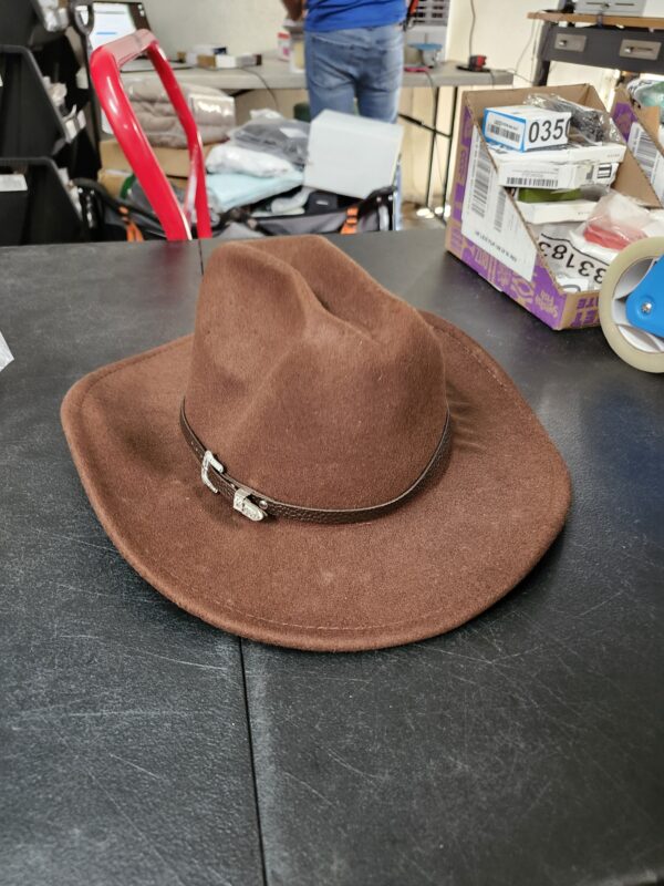 Kids Wide Brim Western Cowboy Cowgirl Hat - Boys Girls Felt Fedora Hats for 3-7 Years | EZ Auction