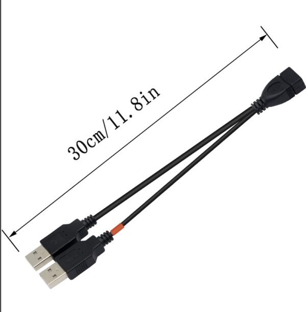 30cm USB Splitter Cable USB 2.0A Female to Dual USB A Male Y Hub Adapter Cable YOUCHENG for Computers and Mobile Phones Etc. Only One Port for Data Transmission (2-Pack) | EZ Auction