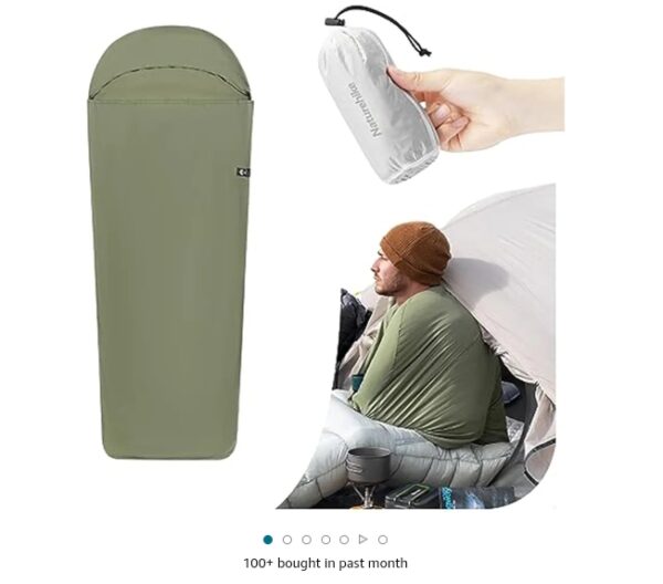 Naturehike Sleeping Bag Liner Ultra-Light 4.51oz - Adult Sleep Sack & Travel Sleep Sack Travel Sheets & Camping Sheet for Backpacking, Hotel, Hostels, Comfy & Easy Care, Full-Length | EZ Auction