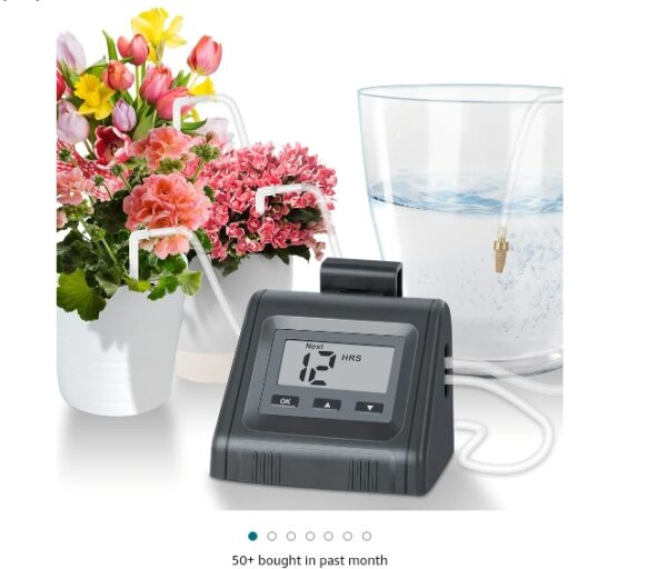 Automatic Watering System for Potted Plants, Micro DIY Self Drip Irrigation Kit with Programmable Water Pump Timer, Large Angled Display, Easy to Read, Ideal for Indoor Greenhouse Plants and Flowers | EZ Auction