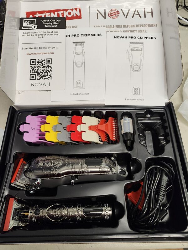 ***USED***Soonsell Hair Clippers for Men T-Blade Trimmer Set,Barber Clippers,Clippers for Hair Cutting,Hair Cutting Kit,Cordless Clippers,Blade Close Cutting Beard Trimmer,LCD Display(Silver | EZ Auction