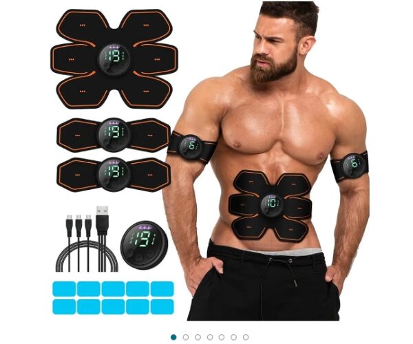 cepignoly Joinpital ABS Stimulator Workout Equipment, Ab Machine USB Rechargeable Gear for Abdomen/Arm/Leg, Strength Training Equipment for Men and Women | EZ Auction