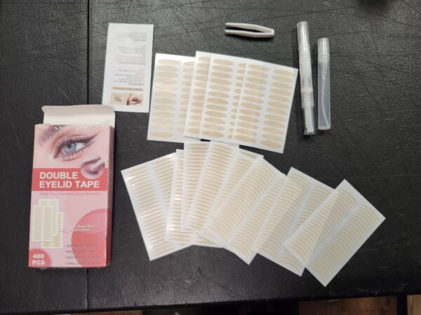 480pcs Medical-Grade Eyelid Tape - Eyelid Lifter Strips: Achieve Natural Double Eyelids, Waterproof & Breathable - Ideal for Hooded, Droopy, and Uneven Lids - Makeup-Friendly and Long-Lasting Results | EZ Auction