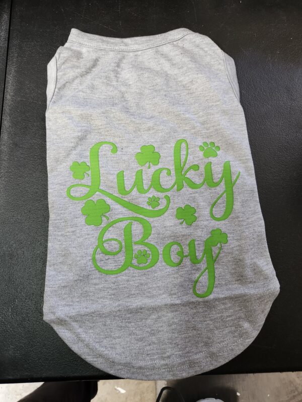 size xl* Dog Shirt for Small Large Dogs and Cat Costume Puppy Gift Pet Clothes Letter Printed Lucky Boy Vest | EZ Auction