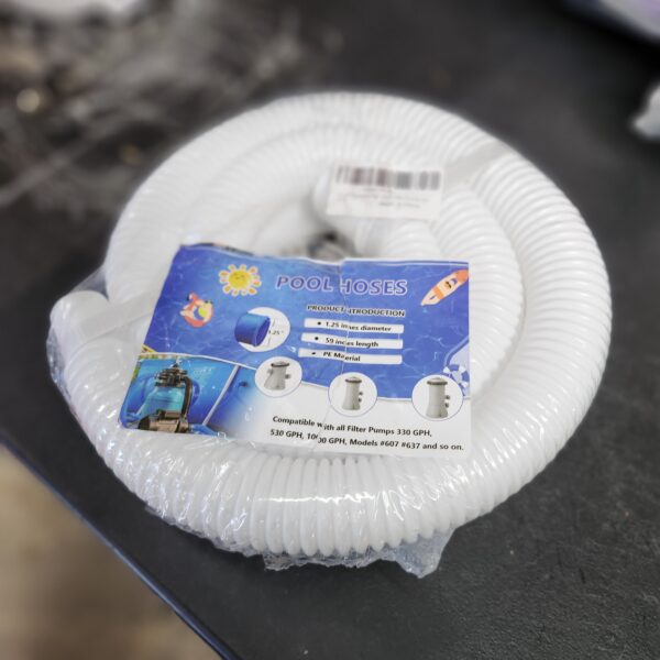 1.25" x 59" Pool Hoses for Above Ground Pools Diameter Replacement Hose and Pool Pipe Holders Pool Accessory Compatible with Filter Pumps 330 GPH 530 GPH 1000 GPH (White 2pcs) | EZ Auction